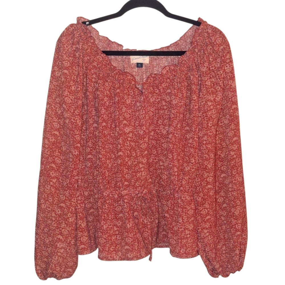 NWT Universal Thread Puff Sleeve Boho Top Size XXL